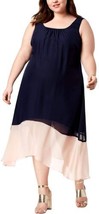 Love Squared Womens Trendy Plus Size Colorblocked Maxi Dress Size 1X, Na... - £44.96 GBP