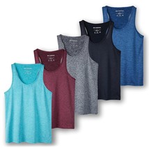 5 Pack: Womens Quick Dry Fit Ladies Tops Blouse Tee Athletic Yoga Workout Runnin - £50.35 GBP