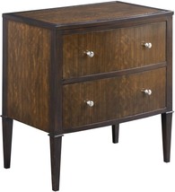 Bedside Chest Nightstand Woodbridge Tribeca Mozambique Bow Front 2 Drawer - £1,540.65 GBP