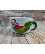 Vintage FTD 1992 Rooster Chicken Soup Mug 18 oz Cofee Tea Cottage Core G... - £10.10 GBP