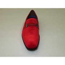 Mens AFTER MIDNIGHT Formal Stage Dress shoes Slip on Soft Velvet 6753 Red image 7