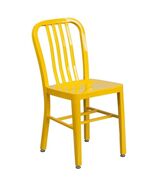 Mid-Century Yellow 'Navy' Style Dining Chair Cafe Patio Restaurant In-Ou... - $129.96