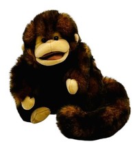 Folkmanis Monkey Plush Hand Puppet Animal Brown Long Tail 9 inch Realistic - £13.41 GBP