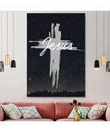 Jesus Word Cross Bible verse wall art Gift for Jesus Christ Canvas Wall Art - £18.34 GBP+