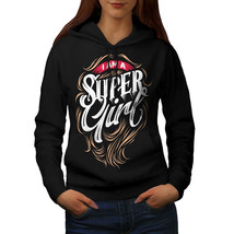 Wellcoda Super Girl Womens Hoodie, Hero Women Casual Hooded Sweatshirt - £28.56 GBP