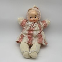 Baby Doll Plastic Face Carnival Prize Fabric Cute Toy Pointy Hat 60s 12” Vtg - £11.79 GBP