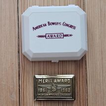 Vtg American Bowling Congress Merit Award Buckles 61-62 &amp; 65-66 w/ Plast... - $19.98