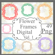 Flower Frames Digital Clipart Vol. 1 - £1.41 GBP