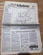 Natick MA Bulletin March 26 1987 Election Sports - £13.76 GBP