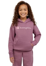 Champion Boys Girls Hoodie Purple Kangaroo Pocket Midweight Drop Shoulde... - $45.19 CAD