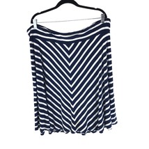 Lauren Ralph Lauren Skirt A Line Knit Striped Navy Blue White 3X - £4.66 GBP