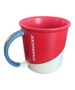 Starbucks 2017 Dipped  White 12oz Red and White Coffee Mug Tea Cup - £7.48 GBP