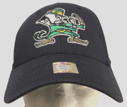 Notre Dame Fighting Irish Boys Blue NCAA Tem Logo Vintage 90s Hat Cap One Size - £13.83 GBP