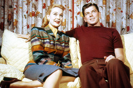 Ronald Reagan, Jane Wyman Candid at Home 1940&#39;s 24x18 Poster - $23.99