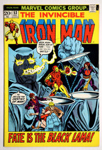 1972 Invincible Iron Man 53, Marvel Comics 12/72, 1st Series, 20¢ Ironman cover - £20.60 GBP