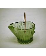 Old Vintage 1960s CCC Avocado Green Glass Coal Hod Scuttle Bucket Ashtra... - £6.34 GBP