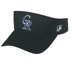 Colorado Rockies MLB OC Sports Black Golf Sun Visor Hat Cap Adult Adjustable - £11.70 GBP