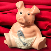 BABY WOODY PIGGY BANK by WADE England Vintage Natwest promo ceramic  - $14.99