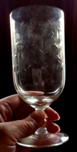 Lady Ruby Glastonbury Lotus Iced Tea Glass Mcm Goblet Ball Stem Stemware As Is - £3.85 GBP