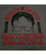 The Office Bears Beets Dwight Silhouette T-Shirt New Gray Red Size Large - €17,12 EUR