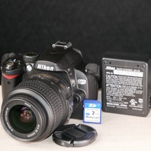Nikon D60 10MP DSLR Camera Kit W 18-55mm Lens + Charger/Cable + 2GB SD V... - $133.64