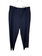 Tommy Hilfiger Men&#39;s Dress Pants Wool Blend Pleated &amp; Cuffed Lined Blue ... - £19.92 GBP