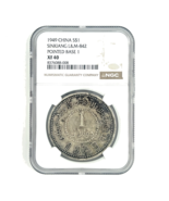 1949 China S$1 Dollar Sinkiang L&amp;M-842 Pointed Base 1 by NGC as XF 40 - €1.710,96 EUR