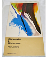 VINTAGE LARGE 1971 WALL CALENDAR “DISCOVERIES IN WATERCOLOR” by PAUL JEN... - $38.61