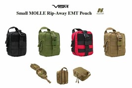 New Vism Molle Tactical Rip-Away Medical Emt Ems Ifak Survival Pouch 7x4x3 Red - £15.78 GBP