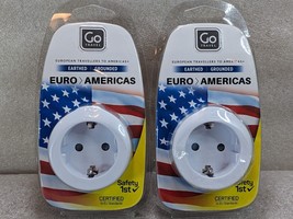 2 x Go Travel Adapter Journey Holiday adapter Europe to USA (P) - £10.44 GBP