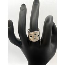 Vintage 925 Sterling Silver Weave Size 7.75 Ring - $45.54