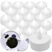24 pcs White Led Tea Light Flameless Battery Candles Wedding Party Romantic - £22.42 GBP
