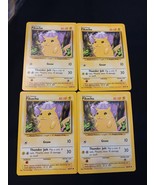 (4) 1999 Unlimited Pokemon Card 58/102 PIKACHU EXC / NM YELLOW CHEEKS WOTC - £14.66 GBP