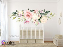 Nursery Wall Decal, Rose wall decal Flowers Blossoms Decals, Rose Garden... - £35.66 GBP+