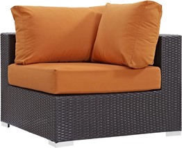 Outdoor Patio Sectional Sofa With Corner Seat By Modway In Espresso Oran... - £506.86 GBP