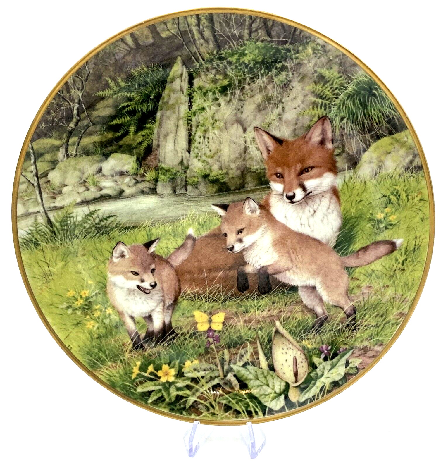 The Butterfly Chase in May The Woodland Year Signature Edition Plate 9&#39;&#39; - $9.99