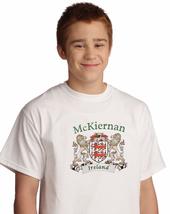 McKiernan Irish Coat of arms tee Shirt in White - $15.63+