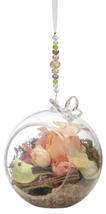 Ganz Home Decor Peony Floral Bird Terrarium Ornament - 4&quot; #GF0016 - £23.70 GBP