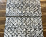Pottery Barn Pillow Shams King Size Quilted Grey Batik Style Cotton Set ... - £42.82 GBP
