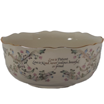 Lenox Love Is Patient Kind Never Jealous Boastful or Proud Serving Bowl Gold Rim - $22.40