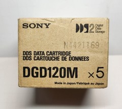 Sony DGD120M x 5 Data Cartridges 4 GB DDS 2 Factory Sealed 5 pack - £18.39 GBP