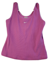 Nike Tank Top Womens Size Medium Purple Ribbed Knit Wide Straps Round Ne... - £8.64 GBP