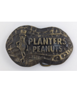 Planters Peanuts Mr. Peanut Brass Belt Buckle Advertising Vintage - £17.02 GBP