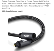 Eryn 3ft Optical Cable Extension Extender Cable Male To Female Optical A... - $9.78