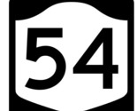 New York State Route 54 SR 54 Sticker Decal Highway Sign Road Sign R8252 - £1.53 GBP+