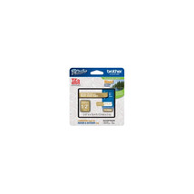 Brother TZEMQ835 12MM (0.47IN) WHITE ON SATIN GOLD TAPE FOR P-TOUCH 5M (... - $43.69