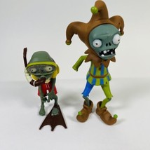 Plants Vs Zombies Scuba Diver &amp; Jester 2” PVC Mini Figure Lot 2012  Jazw... - $12.16