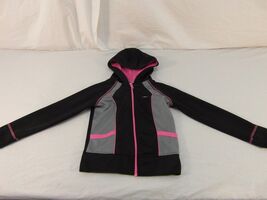 CHILDREN YOUTH GIRL'S AVIA BLACK PINK SILVER FULL ZIPPER HOODED JACKET 533 - $14.79