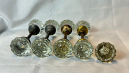 Antique Fluted Glass Door Knob Architectural Salvage Lot of 4 Pairs &amp; 1 ... - $98.95