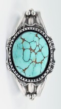 Vicki Orr Vintage Carico Lake Turquoise Sterling Silver Cuff - £856.64 GBP